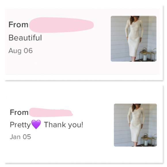 White Knit Dress Long Sleeve - Picture 10 of 11